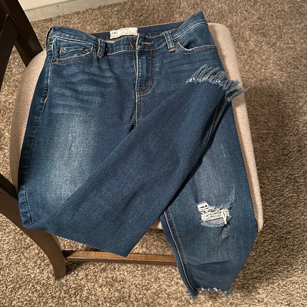 Free People Frayed Jeans